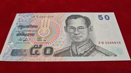 50 Baht Thailand Banknote, Rarität!  Sammler