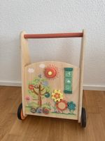 Lauflernwagen Holz Natur/Grün mit Spiel