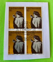 Briefmarken aus Liechtenstein 4 er Block mit Papier 