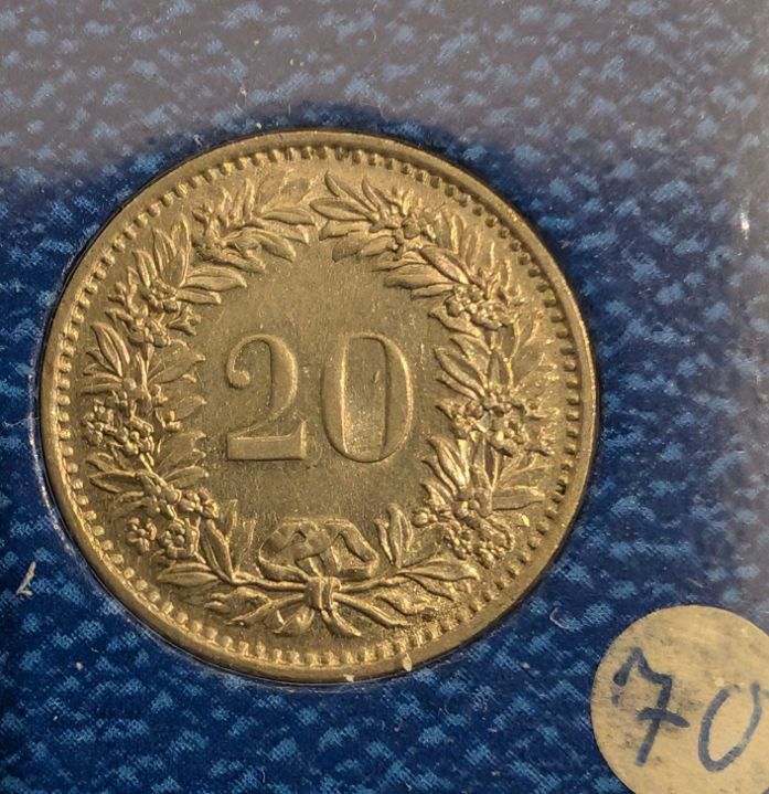 Tutti le monete: 20 Rappen 1970 – Usato da Arch venduto da coinsandmore 1