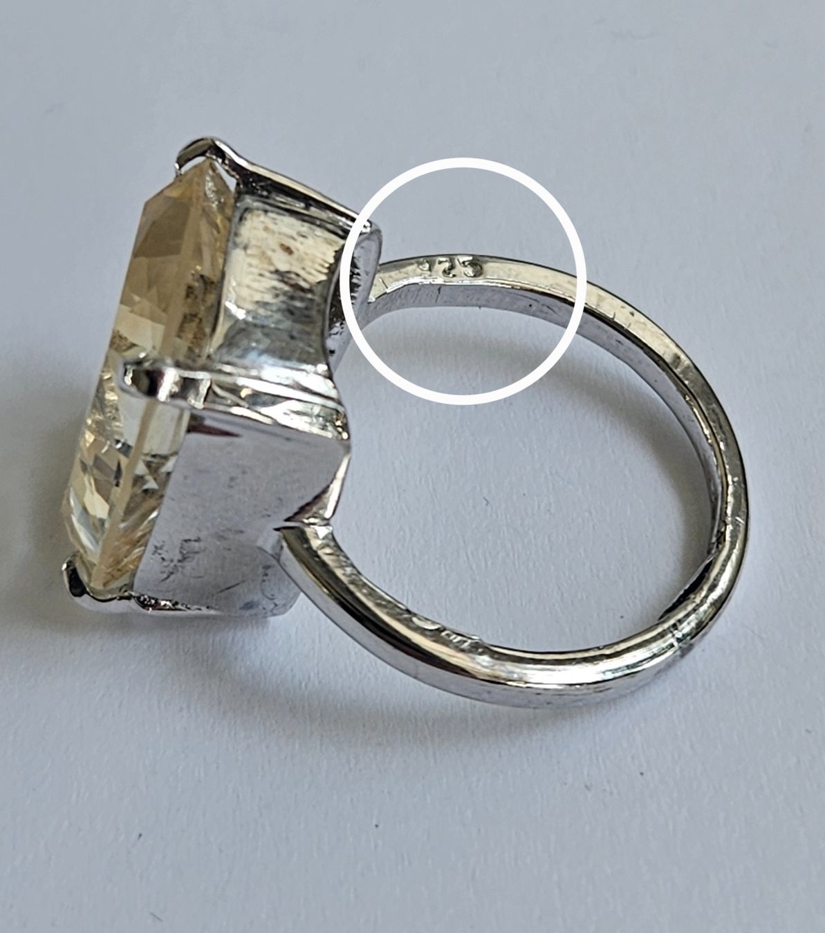Ringe: Ring mit grossem gelbem Citrin Solitaire 58 – Neu (gemäss Beschreibung) aus Zürich von ben_mn5h 9
