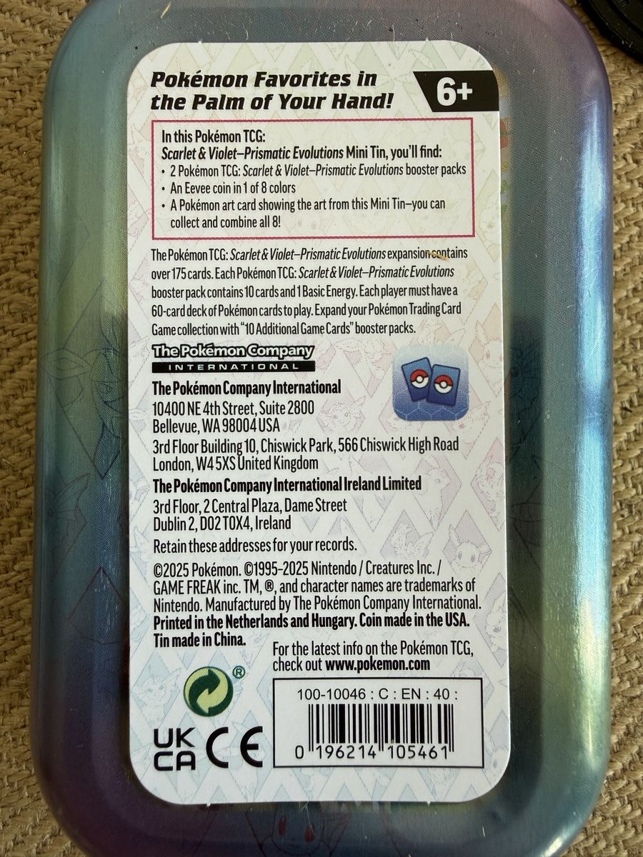 Pokémon Sammelbilder & Trading cards: Pokemon Prismatic Evolutions Mini Tin Flareon mit 40 Karten – Neu (gemäss Beschreibung) aus Konolfingen von petzipetz 2