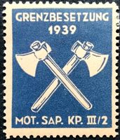 Soldatenmarke 2.WK, Mot Sappeur Kp III/2, braun-ge, Wi Sap 8