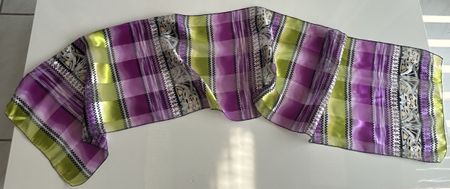 Scarf multicoloured plaid pattern 100% polyester