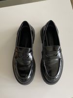 Bershka Black Platform Loafers, Size 40 - Fall Style!