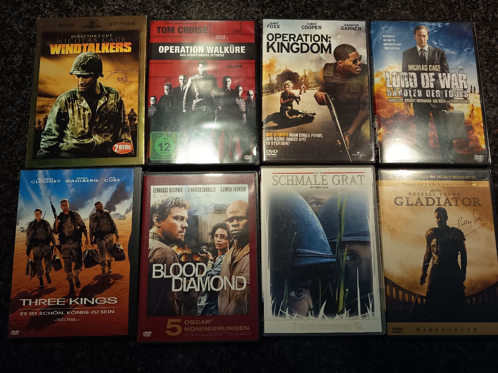Tutti i DVDs: 8 DVDs Kriegsfilme / Action TOP – Usato da Belp venduto da lamadefi12