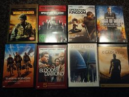 8 DVDs Kriegsfilme / Action TOP