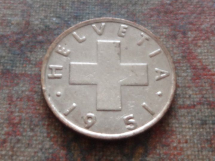 Tutti le monete: 1 Rp. 1951  (A) – Usato da Romanel-sur-Lausanne venduto da Swift13