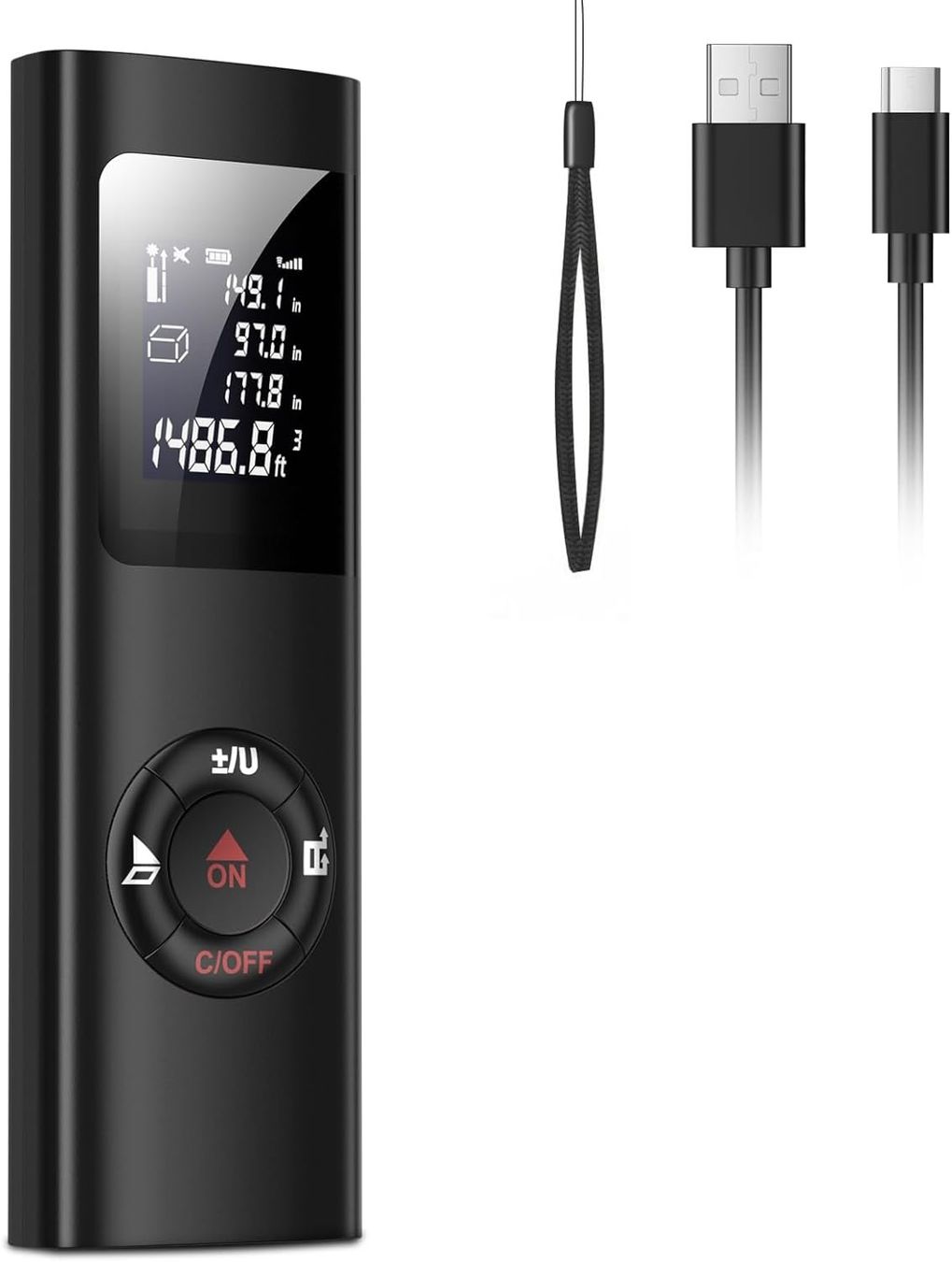 Misurare: Tragbarer Mini USB Laser-Entfernungsmesser 40 Meter – Nuovo e nell'imballaggio originale da Châtelaine venduto da topshop.switzerland