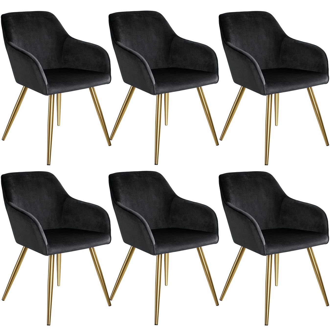 Sedie: Stuhl Marilyn schwarz/gold 6er Set – Usato da Murten venduto da Roland.Kemmer.AG