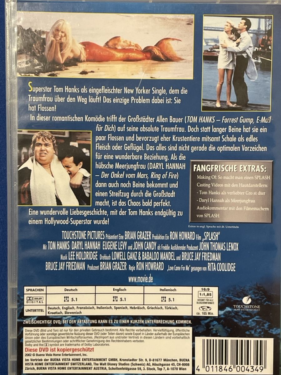 Tutti i DVDs: Splash (1984) – Usato da Waldenburg venduto da Mimily33 1