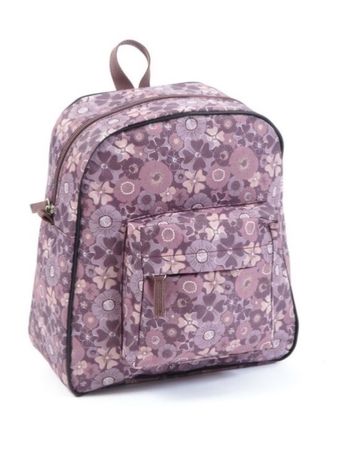 Smallstuff Rucksack für Kinder violett mit lila rosa Blumen