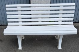Blome Kunststoff-Gartenbank "Helgoland" in Weiss 3 Sitzer