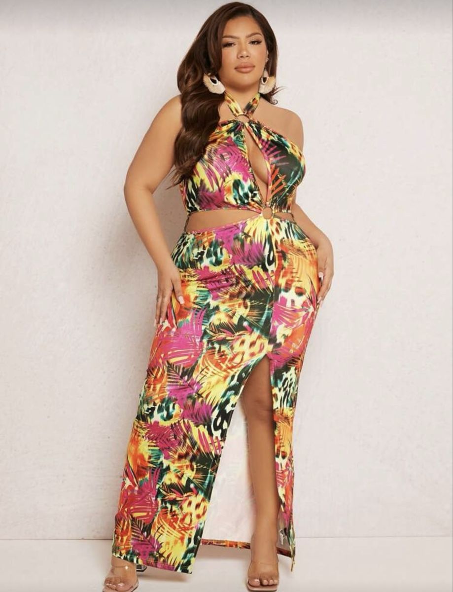 Vestiti: Sommer Kleid, Gr. XL, Neckholder, Maxikleid mit Schlitz – Nuovo (secondo la descrizione) da Zug venduto da Leerminschrank 1
