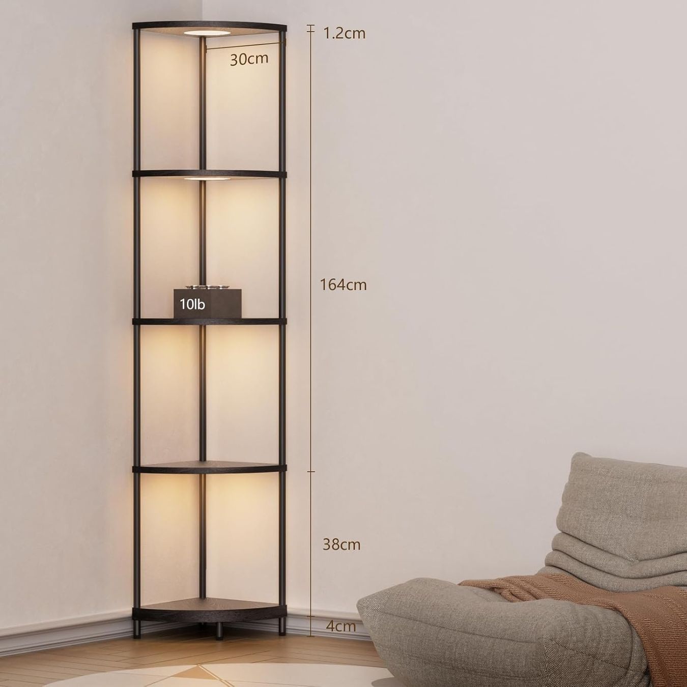 Lampade: Stehlampe mit Regal Dimmbar – Nuovo e nell'imballaggio originale da Gränichen venduto da omniadeals 1