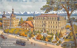 Neuchâtel, Hotel Terminus et Hotel des Alpes