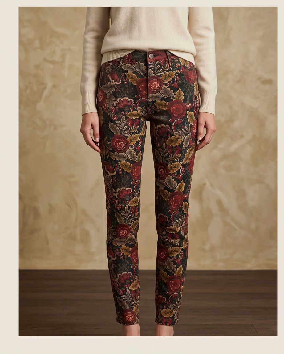 Angels Pantaloni: Angels pantalon fleuri - neuf - taille 34/30 – Nuovo e nell'imballaggio originale da Vuisternens-Romont venduto da gol_xp6p 1