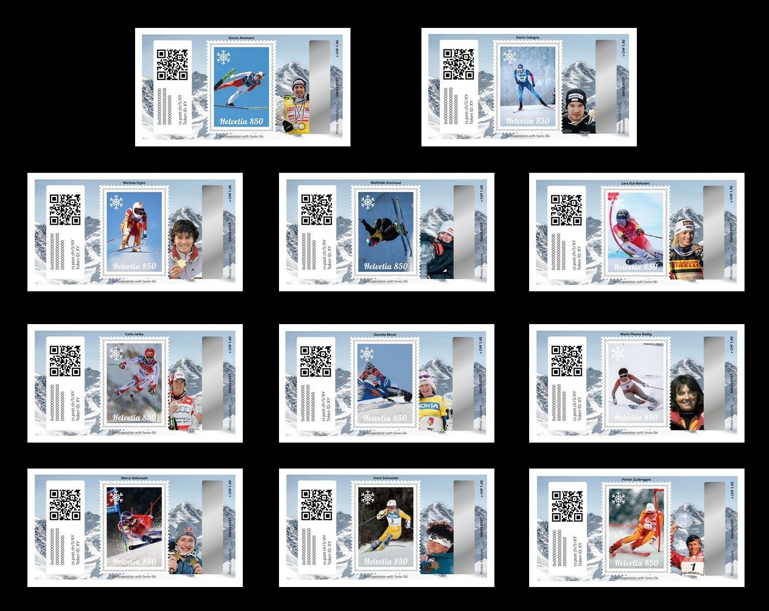 Tutti i francobolli: 2024 Swiss Crypto Stamps 5.0 - komplette Basic-Edition ** – Nuovo (secondo la descrizione) da Nuglar venduto da Stamp88