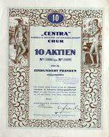 "CENTRA" Handels- & Industrie-AG, Chur - 1932 (10er)