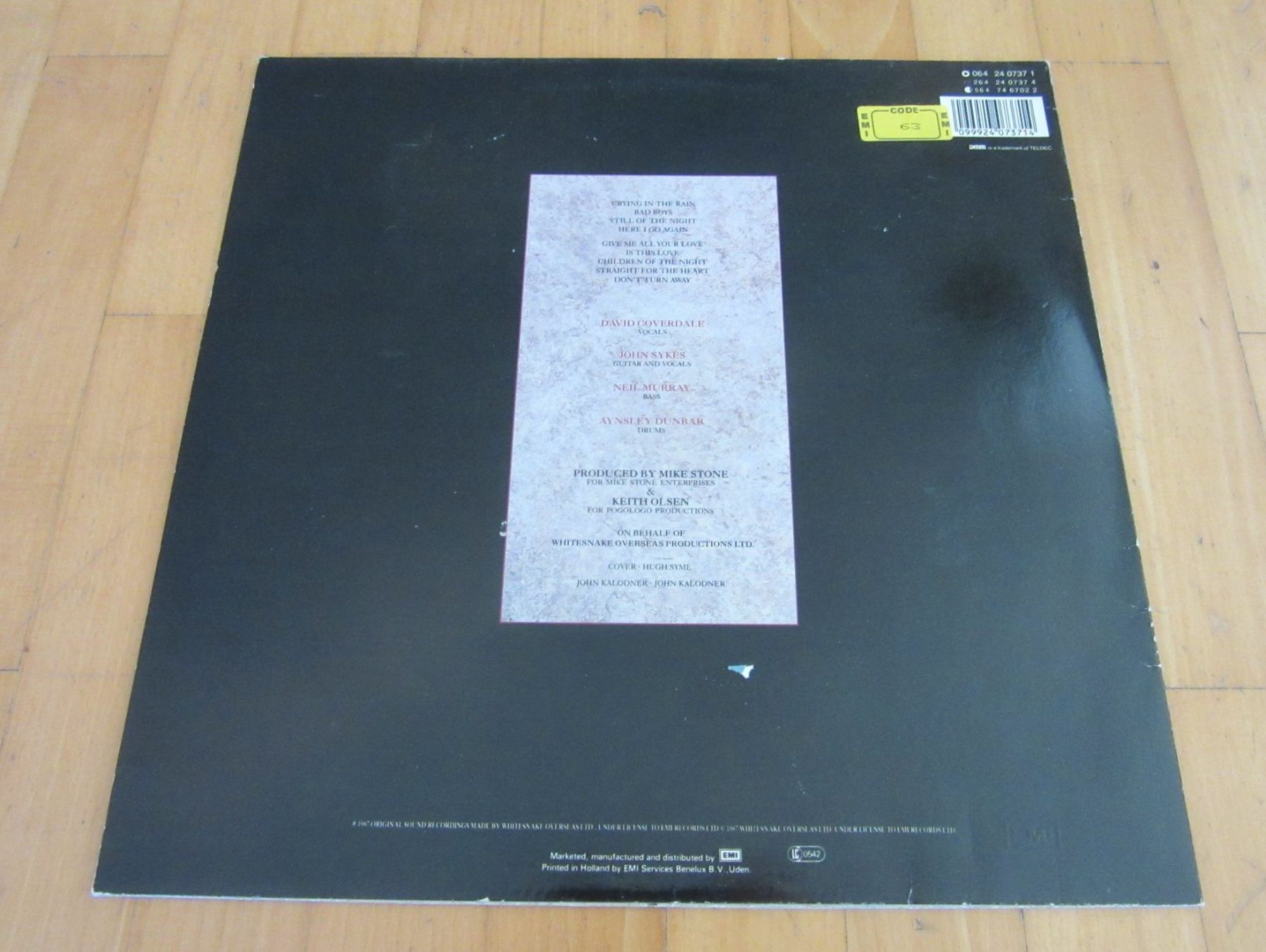 Schallplatten: Langspielplatte "WHITESNAKE" - 1987 – Gebraucht aus Degersheim von Tforelle 1