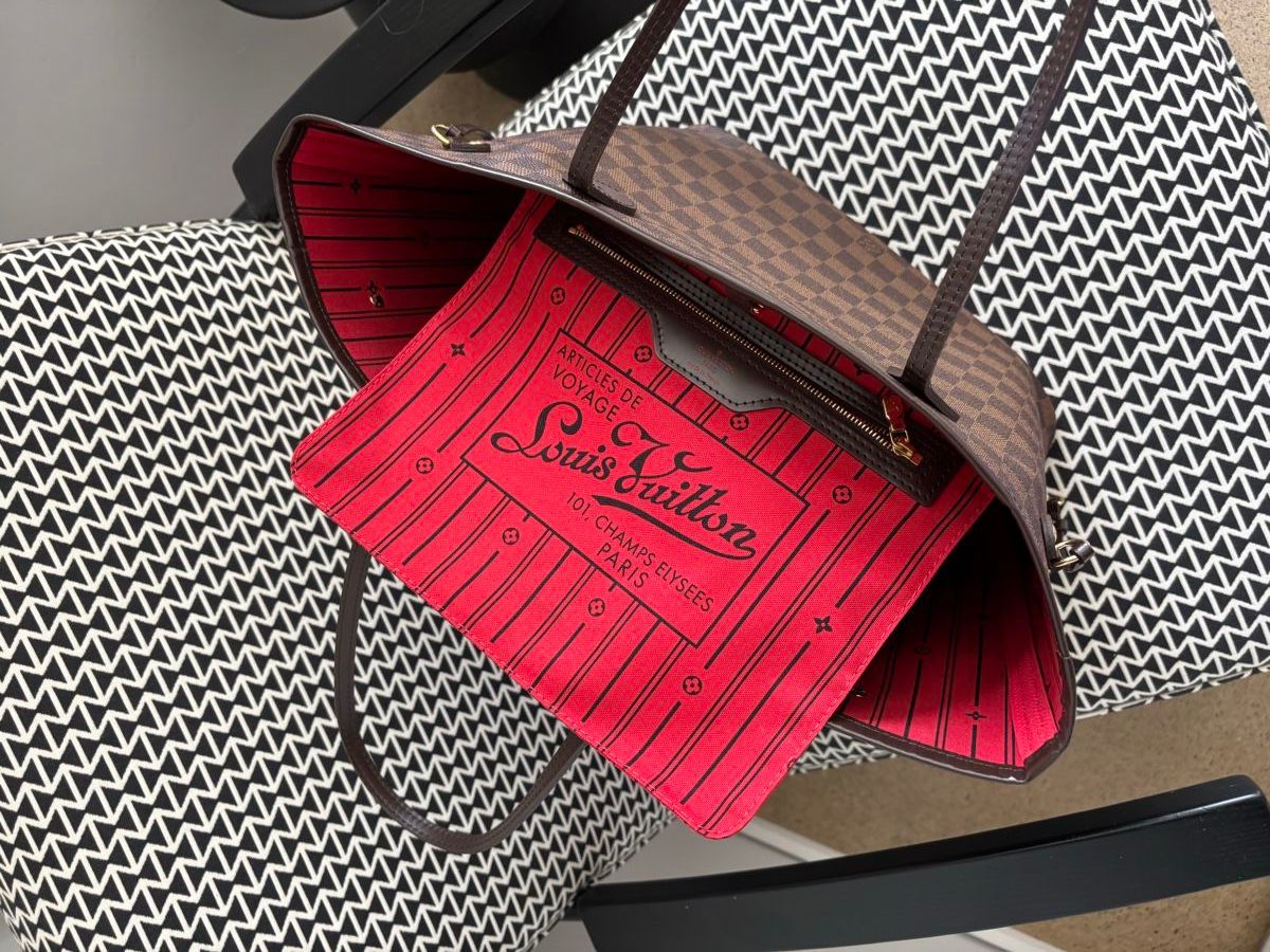 Louis Vuitton Borse da donna: Louis Vuitton Neverfull MM Damier Ebene – Usato da Biel/Bienne venduto da Eiskristall08 7
