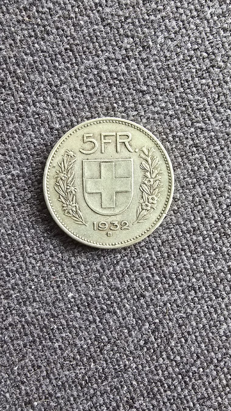 Tutti le monete: sehr alter Fünfliber 1932 – Usato da Triesen venduto da Vanlie 1