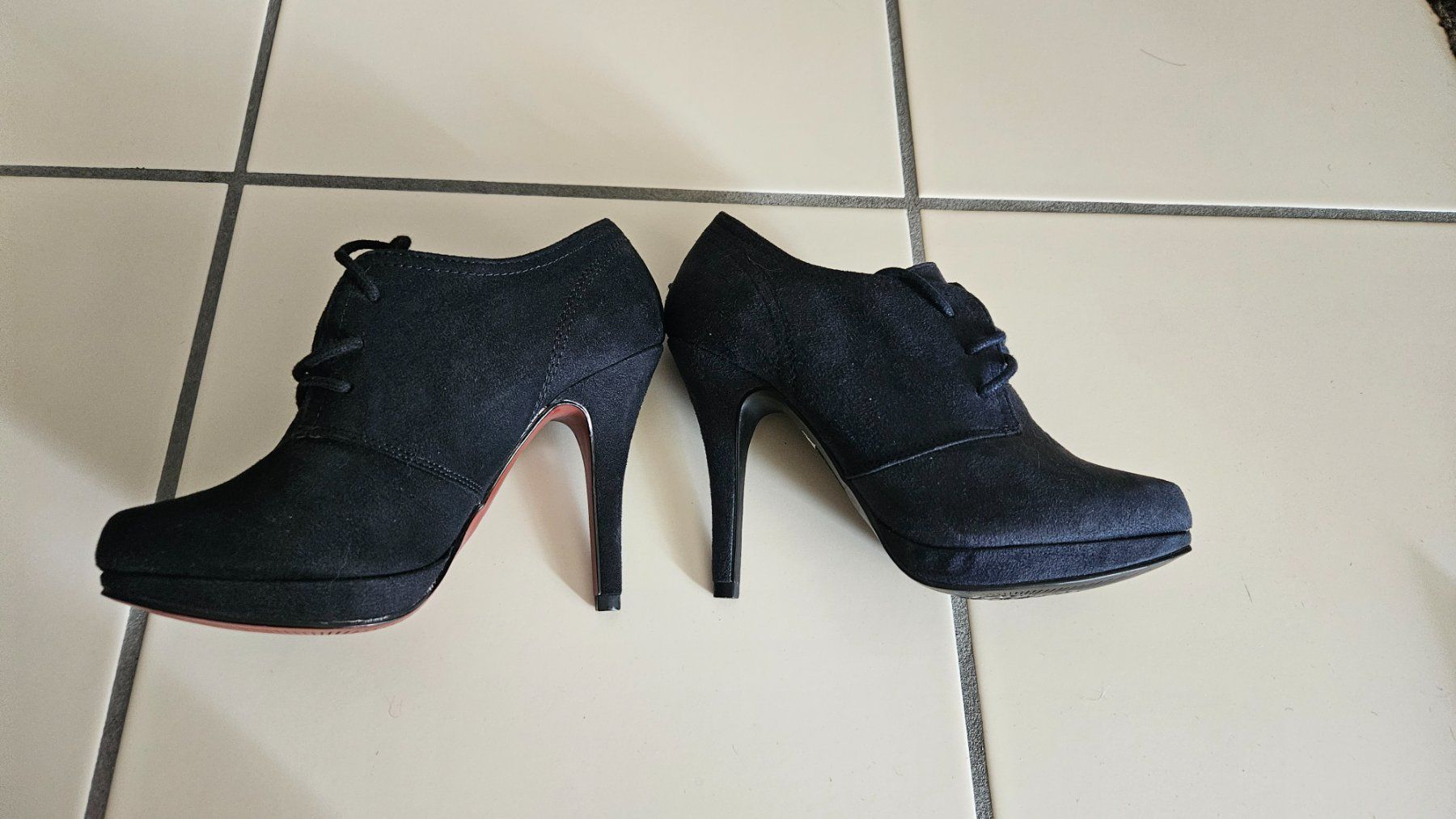 Graceland Damenschuhe: Tronchetti blu con stringhe e tacco alto n.35 Graceland – Gebraucht aus Melano von H-Sara 1