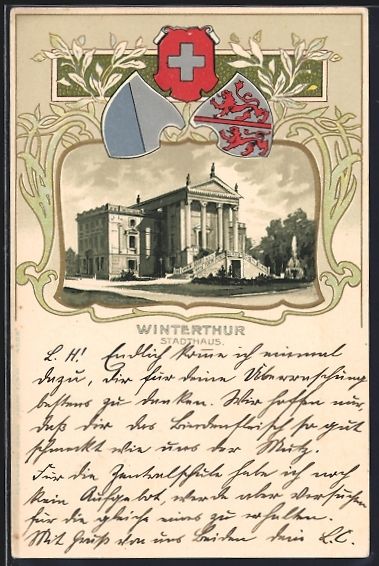 Ansichtskarten: Passepartout-Lithographie Winterthur, St – Gebraucht aus Berlin von bartko-reher