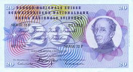 Schweiz 20 Franken 1970 P-46r UNC