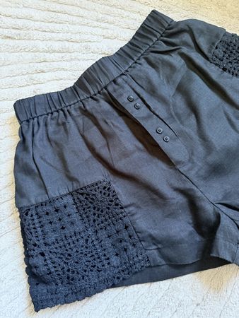 SIR black linen shorts XS 