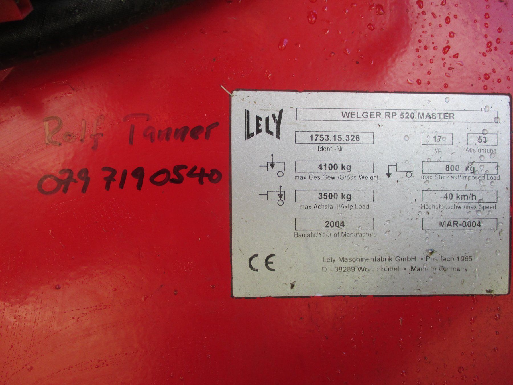 Welger Tutte le macchine: Rundballenpresse Welger RP 520 Master – Usato da Oberhallau venduto da Gibraltar01 9