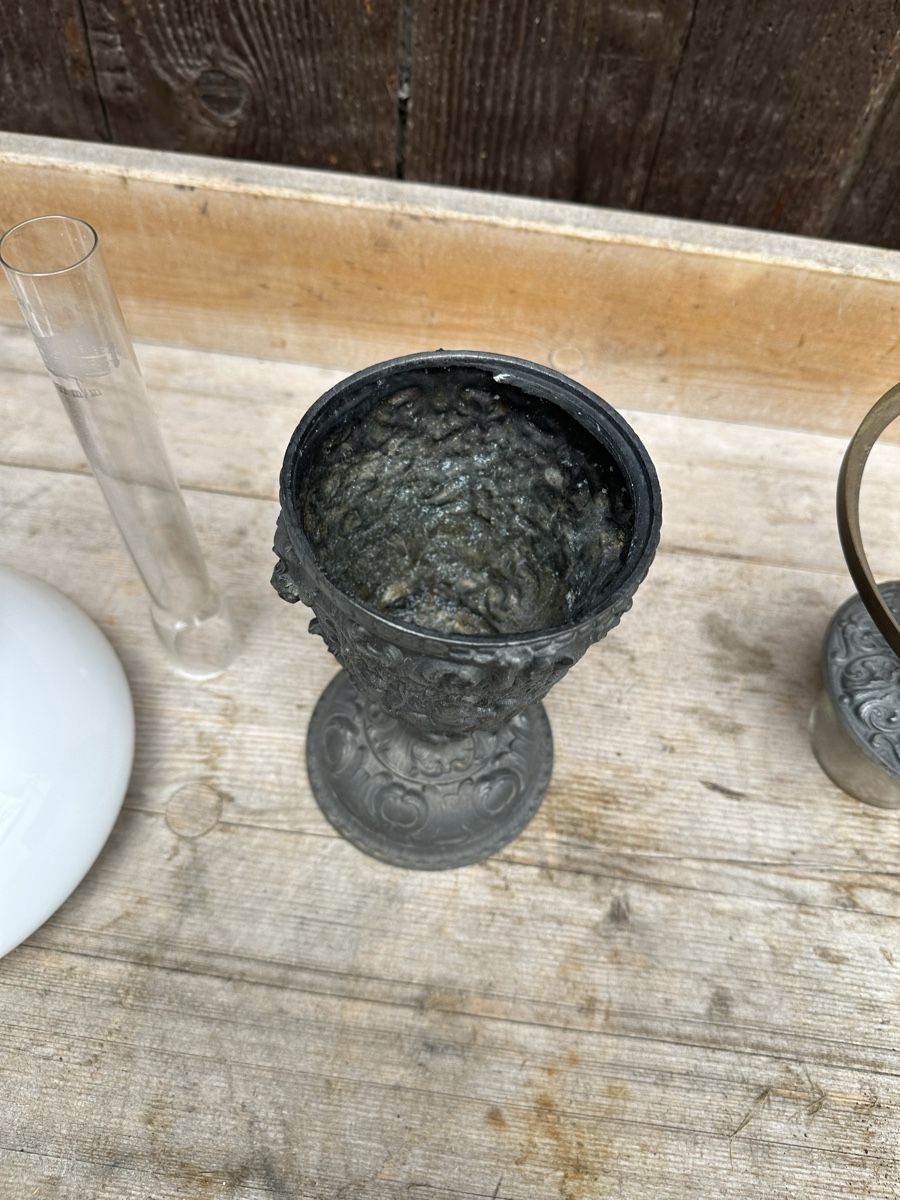 Lampade: Antike Jugendstil Petroleumlampe – Usato da Villmergen venduto da Bezdupe 6