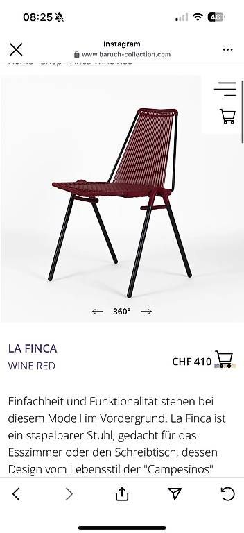 Chaises: Tucurinca Designer Stuhl – D'occasion à Utzenstorf par lad_s52h