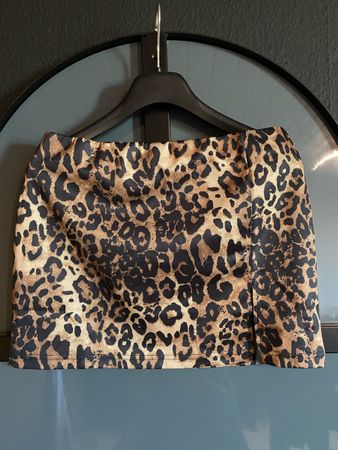 Leopardenmuster Minirock Gr. XS