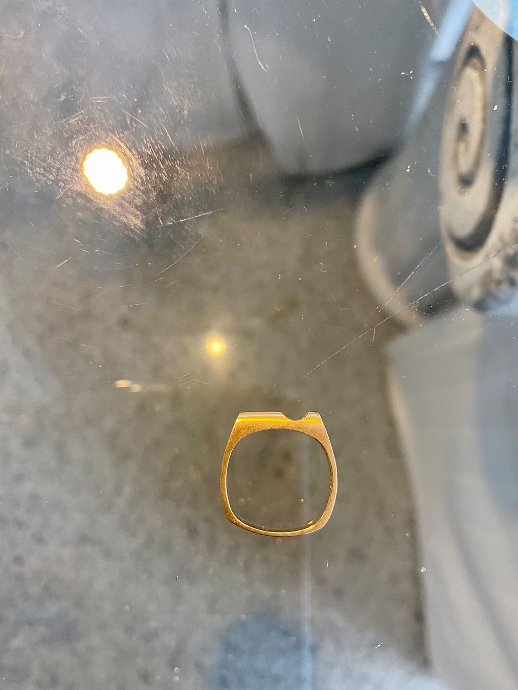 Ringe: MODERNER SOLITÄR-GOLDRING MIT DIAMANT – Gebraucht aus Eschenbach SG von Lady020 6