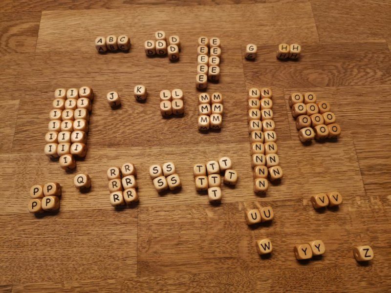 Perle (finte): Holzbuchstaben Perlen Nuggikettenmaterial neu – Nuovo e nell'imballaggio originale da Fankhaus (Trub) venduto da sun_7677