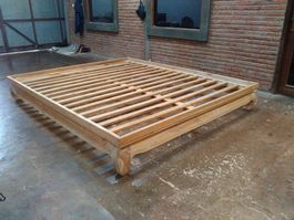 Einzelbett Doppelbett Opium Bett Teak Holzbett Opiumbett