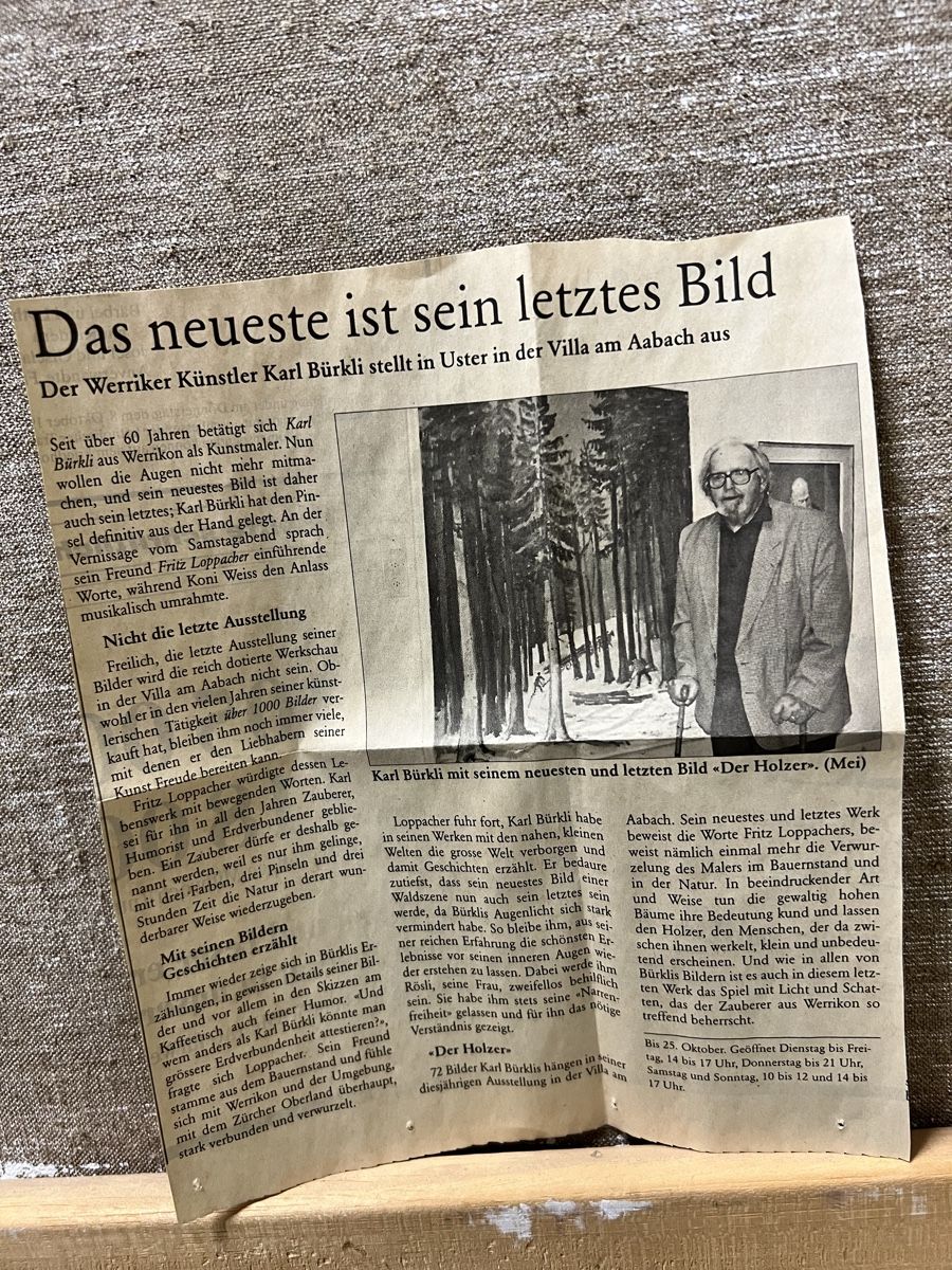 Dipinti: karl Bürkli Gemälde Landschaft 79 – Usato da Hombrechtikon venduto da vespa1954 8