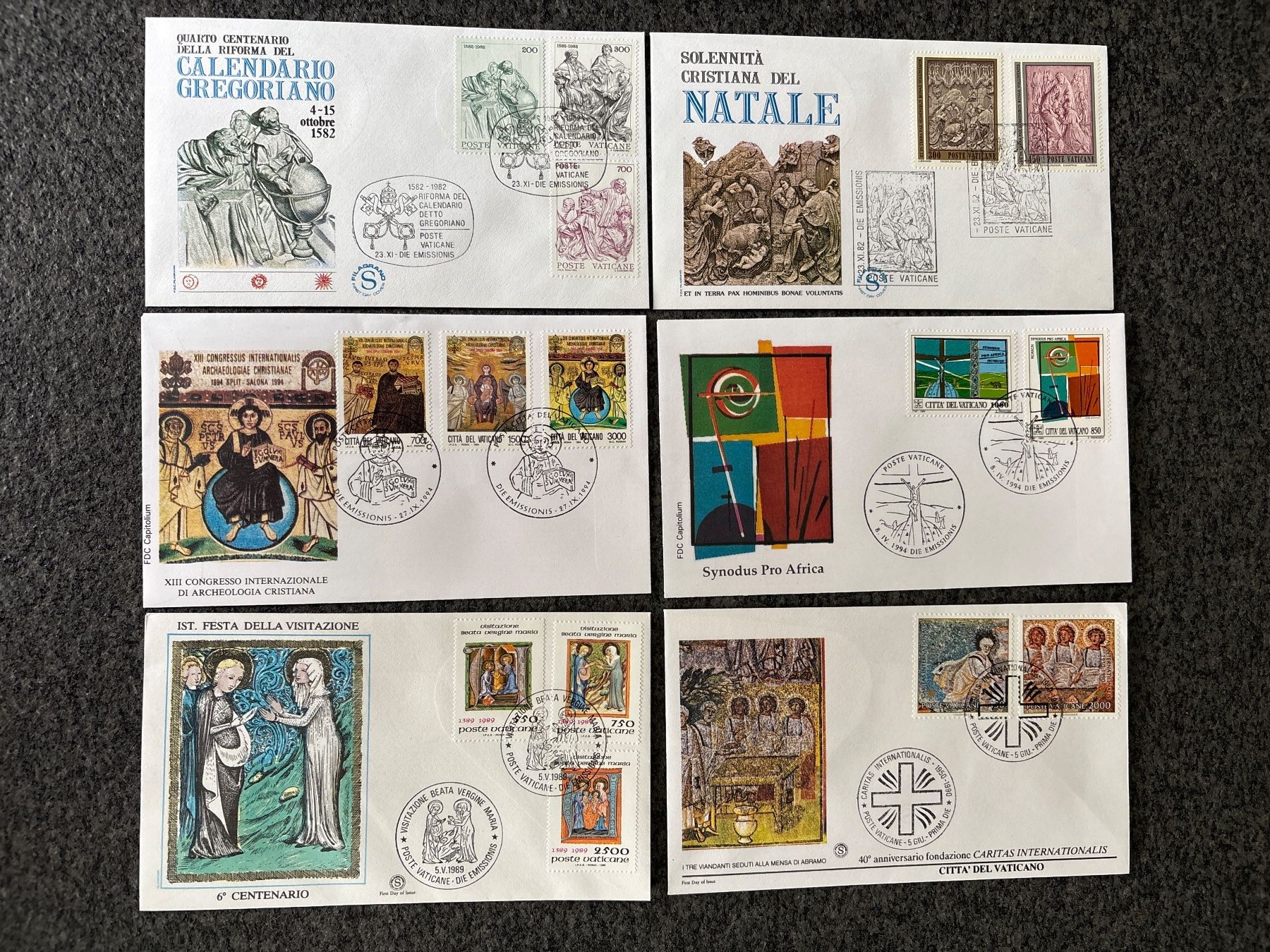 Tutti i francobolli: Vatikan Briefmarken Ersttagsbriefe FDC **6 Stk** – Usato da Ibach venduto da lisch3