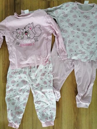 2 Pyjamas Mädchen rosa Eichhörnchen (Grösse 98)