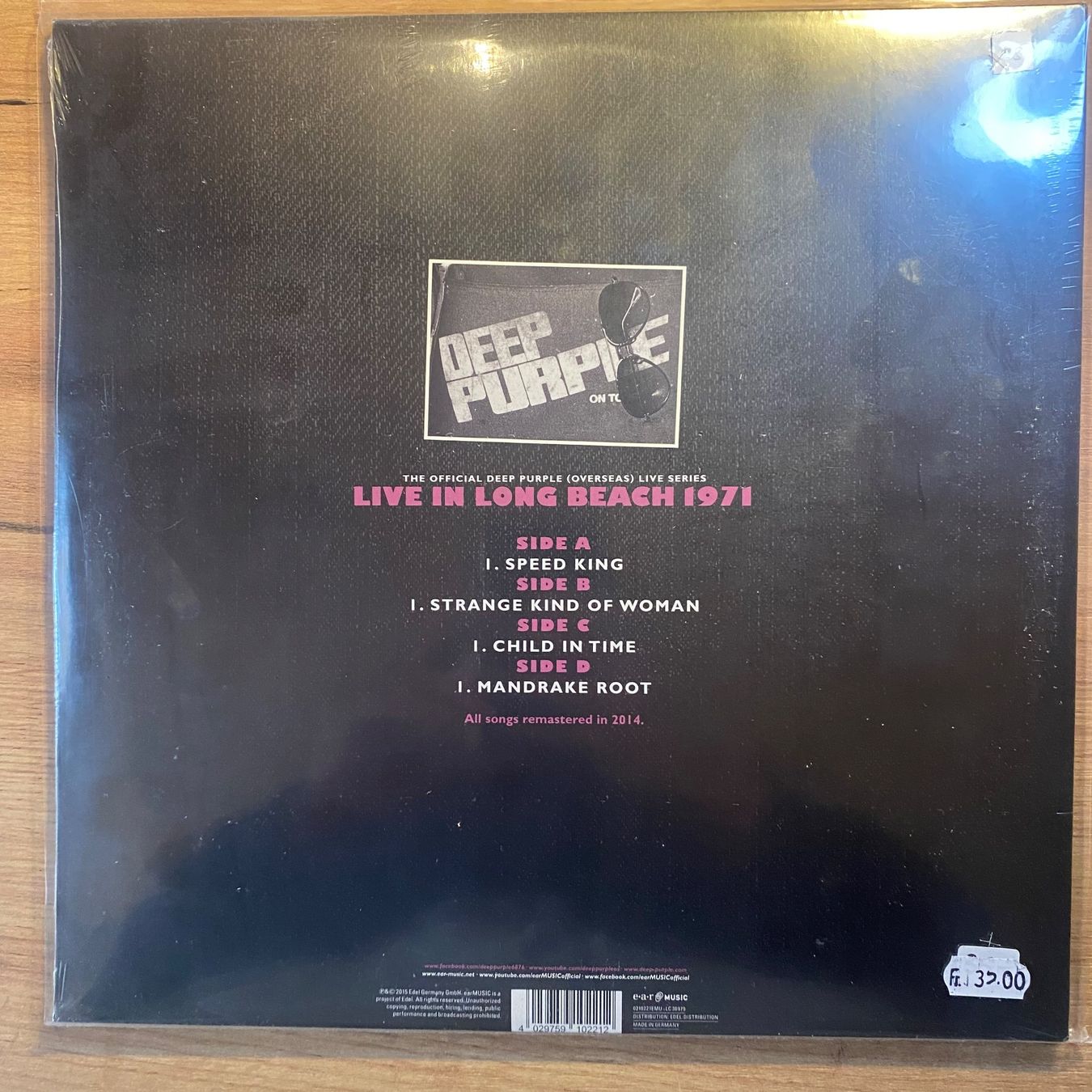 Dischi in vinile: DEEP PURPLE "LONG BEACH 1971" / OG EU 2014 SEALED DLP – Nuovo e nell'imballaggio originale da Gals venduto da Diskopatshop 1