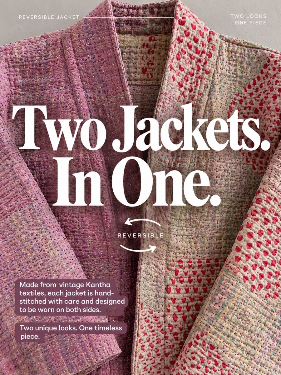 Jacken: Vintage Kantha Reversible Jacket 🧵♻️ – Neu und originalverpackt aus Chiasso von Pat_chuli 1