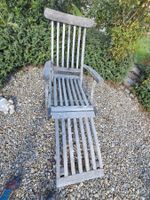 Gartenliege Teak-Holz, klapp- und verstellbar, guter Zustand