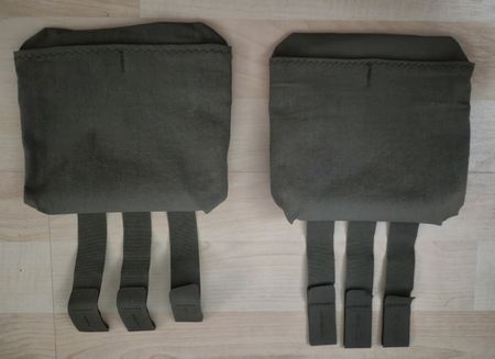 TERRA B® Side Plate Pouches Olive, Paar, 16 ×16cm, neuwertig