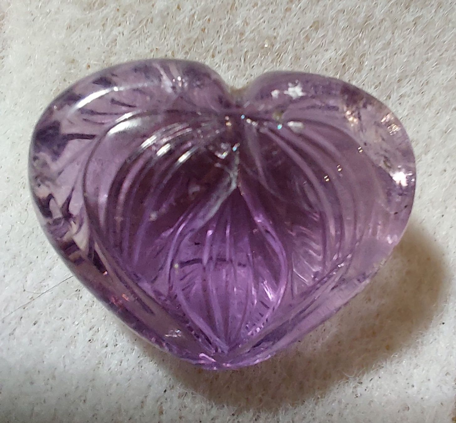 Pietre preziose: Amethyst-Herz mit Steingravur – Nuovo (secondo la descrizione) da Klingnau venduto da Tamina5 4
