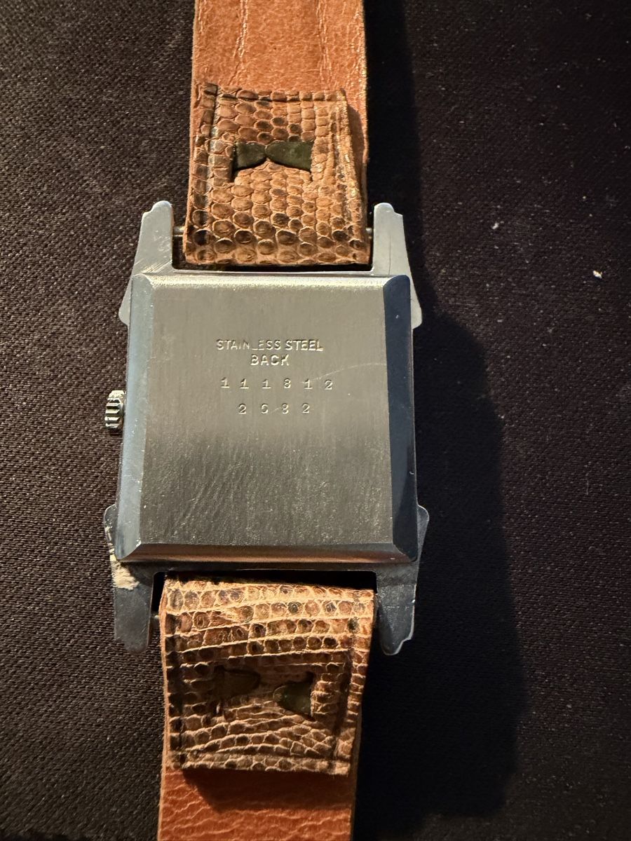 Orologi: Klassische FULTON Quadratisch Silber/Braun  – Usato da Zürich venduto da Azzuki 3
