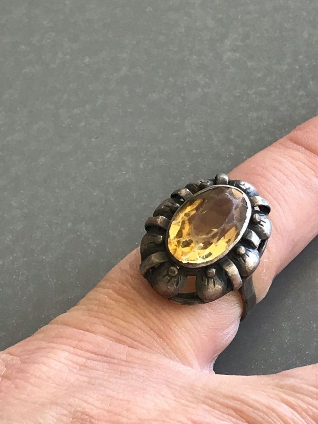 Ringe: XXL BIEDERMEIER CITRIN Silber Ring Rg53 – Gebraucht aus Basel von gretchen03 6