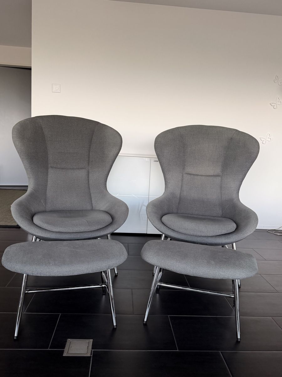 Pfister Poltrone: Deux fauteuils avec repose-pieds – Usato da Neyruz FR venduto da atppat