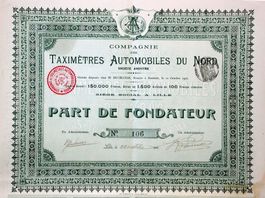 Cie des Taximetres Automobiles du Nord SA, Lille - 1907