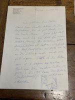 OPPENHEIM Meret handschriftlicher Brief 1974 mit Signatur